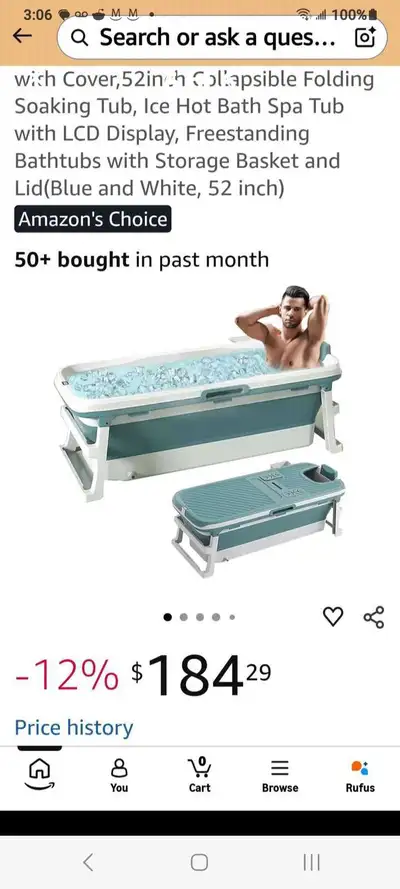 $60 PORTABLE BATHTUB MÙLTI  PURPOSE, View more