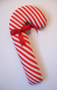 CHRISTMAS CANDY CANE - SOFT SCULPTURE/WALL HANGING