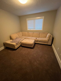 Sectional and ottoman 