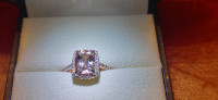 14K Rose Gold Morganite Engagement Ring