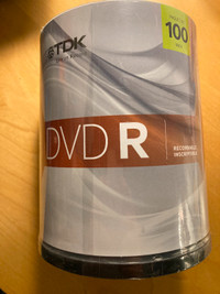 DVD R 100 TDK discs in factory sealed pack.  CHEAP!!!!