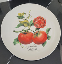 Pizza dish / plate with tomatoes picture Made in Italy