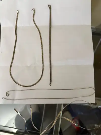 Silver Herringbone Chains, View more