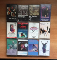 Assorted Cassettes. Rock, Pop, Country. $.050 each or 3 for a $1