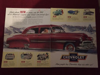 1951 Chevrolet Styleline Deluxe Double Page Original Ad