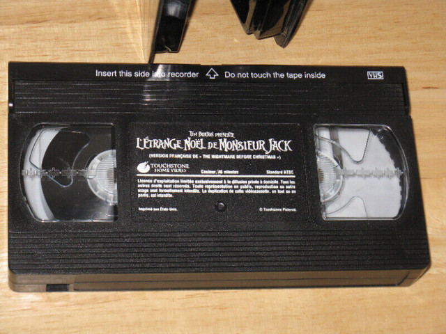 VHS L'ÉTRANGE NOËL DE MONSIEUR JACK (TIM BURTON) - WALT DISNEY dans CD, DVD et Blu-ray  à Longueuil/Rive Sud - Image 3