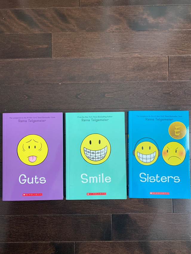 Smile, Sisters and Guts by Raina Telgemeier dans Livres jeunesse et ados  à Ouest de l’Île