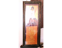 BEAUTIFUL PICTURE FRAME GOLD GILD WITH GLASS 15"by 39" TALL
