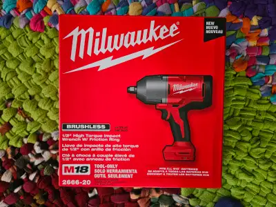 Milwaukee brushless impact 1/2" new in box, View more