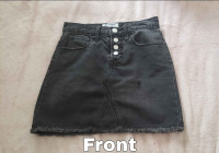Girls' Black Denim Skirt