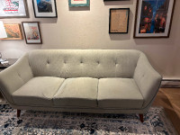 3 seater Leon’s couch, mid century modern design—fair condition.