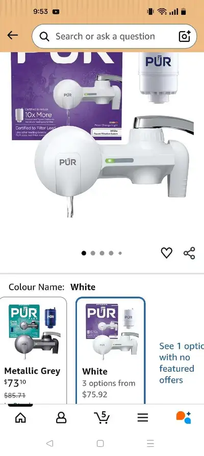 PUR Faucet Filtration System, View more