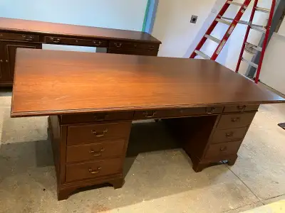 executive desk and credenza , View more