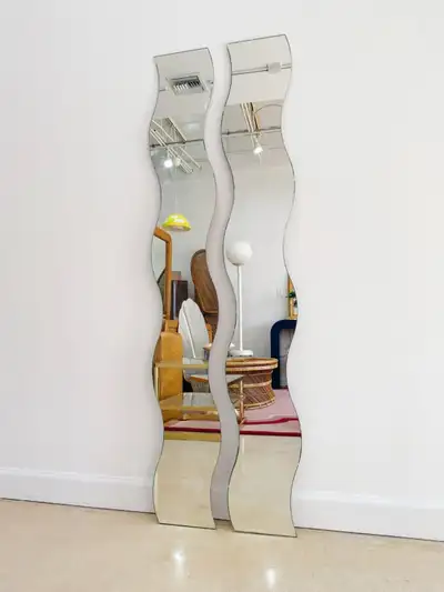 TWO IKEA WAVY MIRRORS, View more