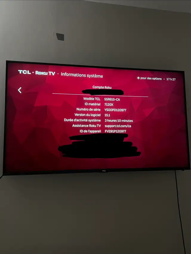 TCL Roku TV 55 Inch in TVs in City of Toronto - Image 2