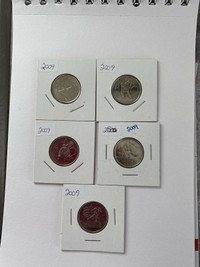 Monnaie canadienne .25 cents spécial 2009 