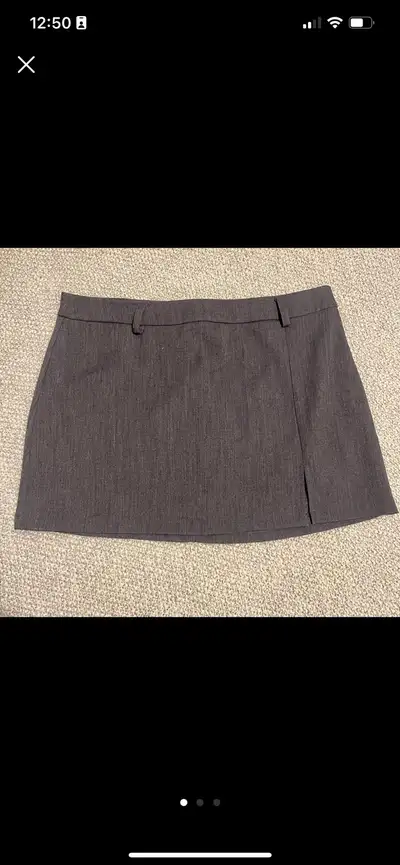 Grey mini skirt, View more