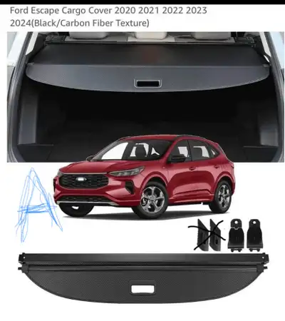 Ford Escape Cargo Cover 2020-2024 Black, View more
