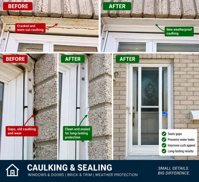 Cascade Renovation Exterior Window Re-Caulking in Windows & Doors in City of Toronto - Image 7