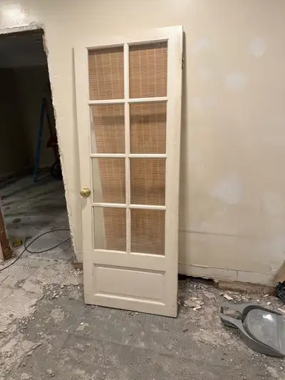 Interior French Door with Bamboo Shade, View more