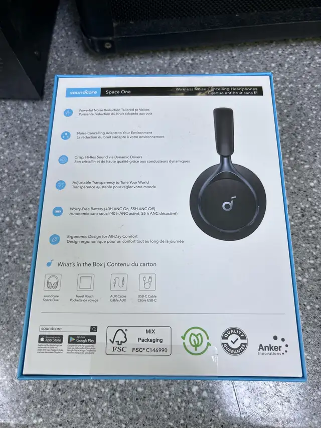 Soundcore A3035 Space One Noise Cancelling Headphones New  in Headphones in Oshawa / Durham Region - Image 3