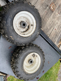  Snowblower tires on lawn tractor rims 