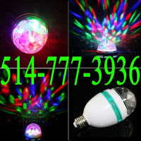 Rotating Ball E27 3W RGB Lamp LED Stage Party Spot Lights Effect