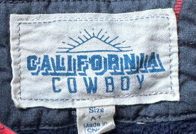 California Cowboy Lined High Water Shirt - Medium in Men's in Calgary - Image 2