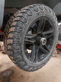 20 by 10 black iron rims and tires for sale