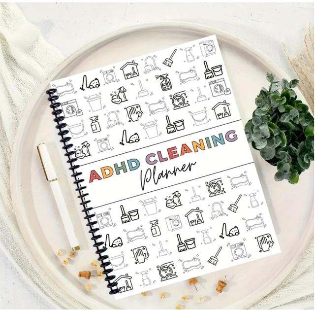 ADHD-Friendly Cleaning Planner – Chart & Checklist Notebook64959967278849120