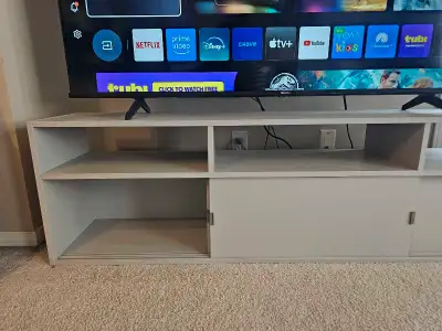 Beautiful Grey TV stand with storage for sale, View more
