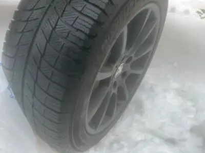 B mw tires nd rims barely used almost new condition Its winter tires Size 245/45/R18 Need to gone as...