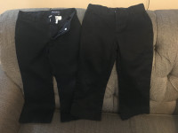2 pairs of girls size 6x McCarthy uniform pants, navy blue
