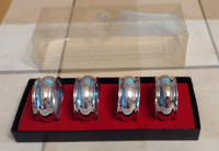 Silverplate napkin rings and serving tray for Mothers Day