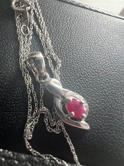 10 k ruby necklace, View more