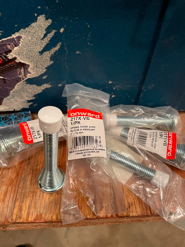 Spring door stops 3” brand new $3 each obo in Hardware, Nails & Screws in Saskatoon