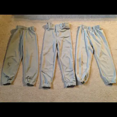 Baseball pants & belts- 2 youth medium, 1 youth extra large east