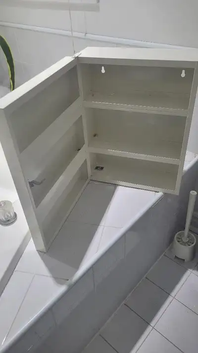 Antique metal white medicine cabinet, View more