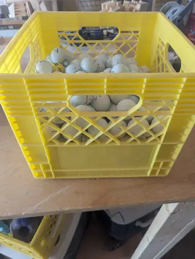 Milk Crate of Golf Balls 227pc., View more