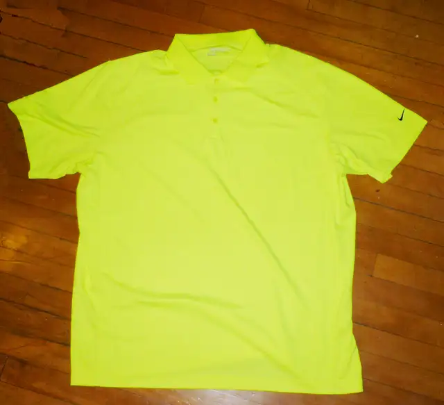 NIKE Tour Performance Dri-Fit Golf Shirt 3XL XXXL Neon Yellow in Golf in Sudbury - Image 2
