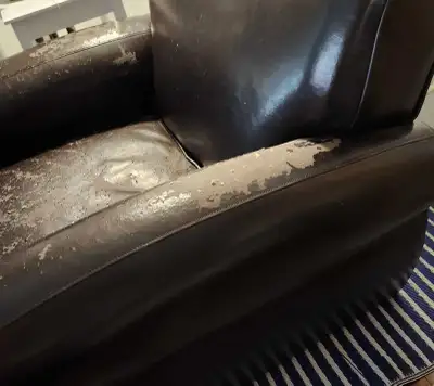 FREE: Brown leather sofa, View more