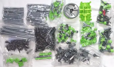 Large Selection of Green/Grey Connecting Plastic Toys Balljoints