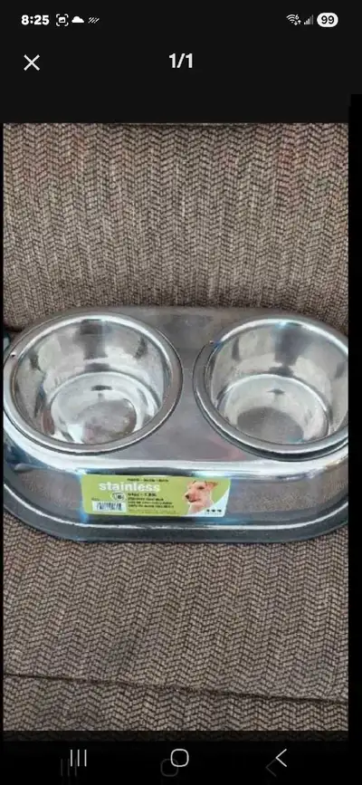 Stainless Steel Double Pet Bowl, View more