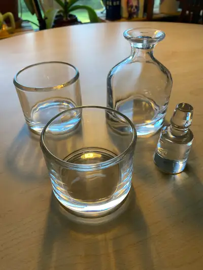Stacking glasses and decanter, View more