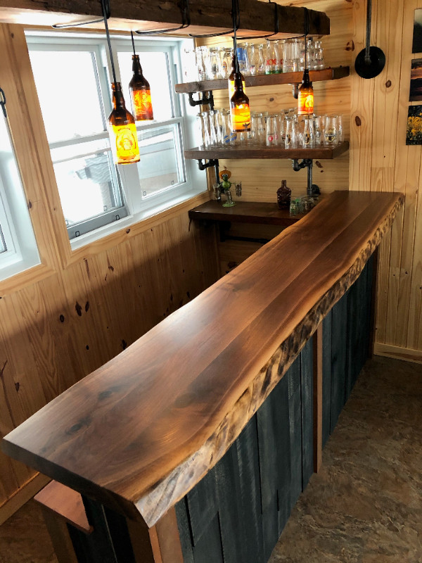 comptoir en bois sur mesure, comptoir bar, comptoir ilôt dans Mobilier de salle à manger et cuisine  à Ville de Montréal