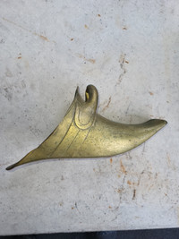Antique Heavy Brass Shoe Stirrup Conquistador Spanish