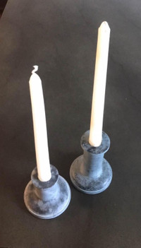 Soap Stone Candle Holders Tapered (2) Brand New!