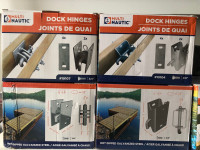 Dock hardware - hinges and brackets. 