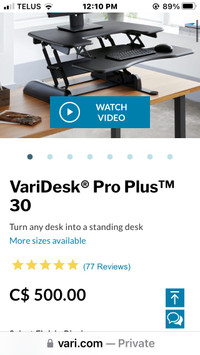Stand up desk top 