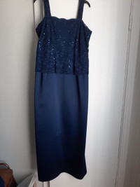 ladies blue evening gown/dress with jacket Size 14